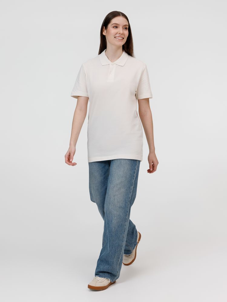 Рубашка поло унисекс Pulse, молочно-белая, размер M