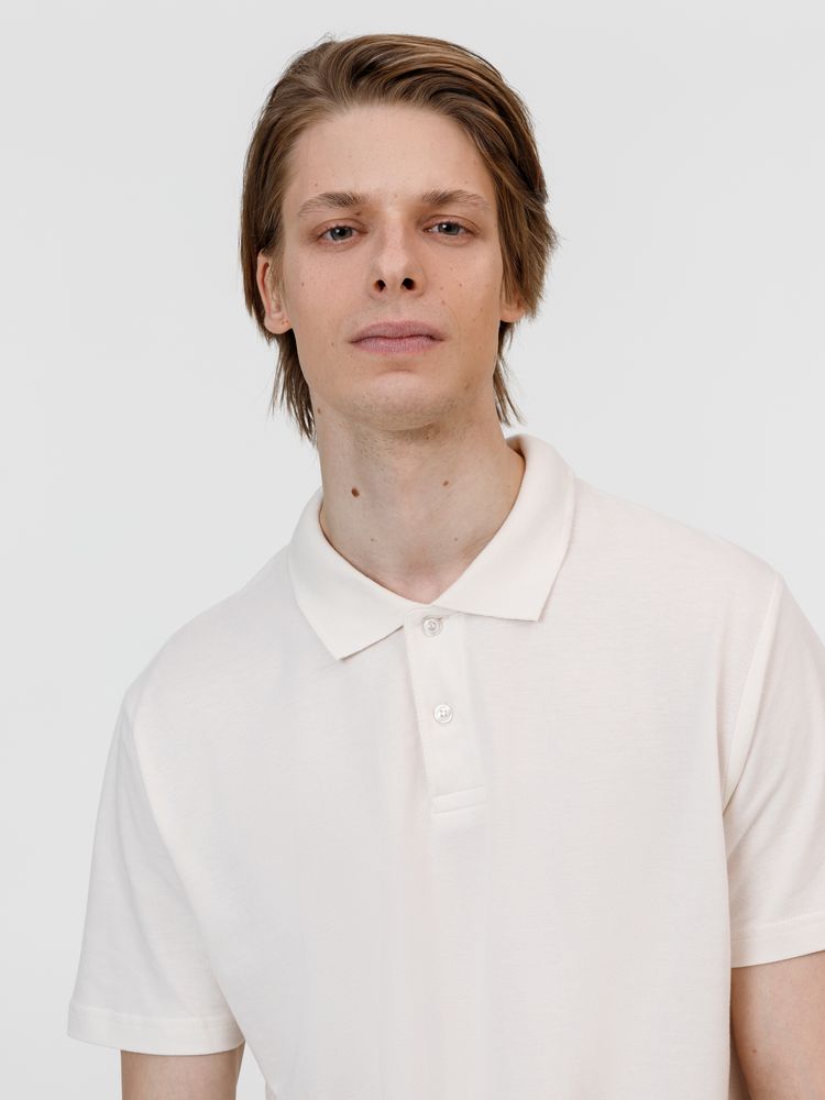 Рубашка поло унисекс Pulse, молочно-белая, размер M