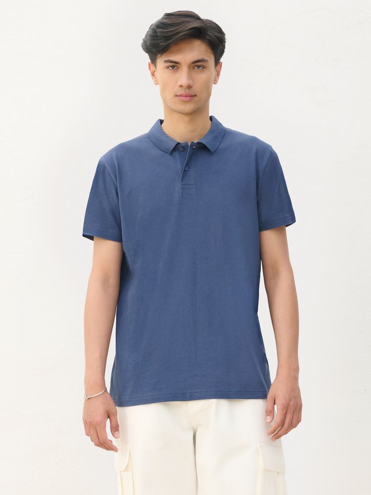 Рубашка поло унисекс Pulse, синяя (джинс), размер L