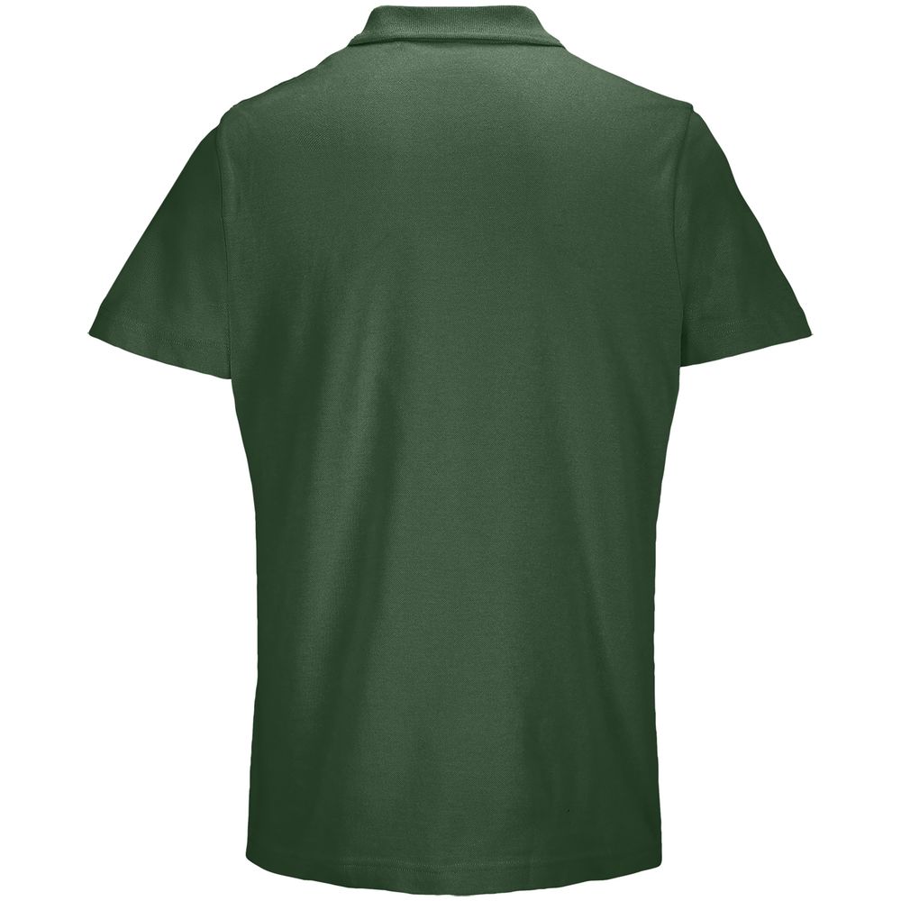 Рубашка поло унисекс Pulse, темно-зеленая, размер 3XL