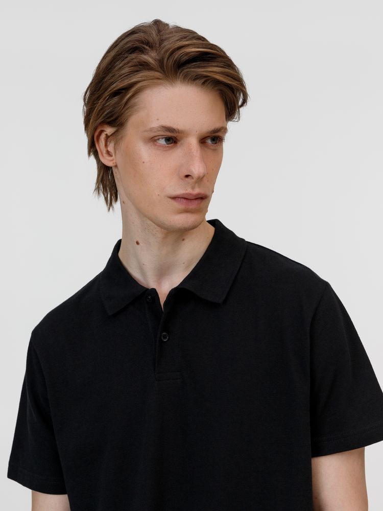 Рубашка поло унисекс Pulse, черная, размер 3XL