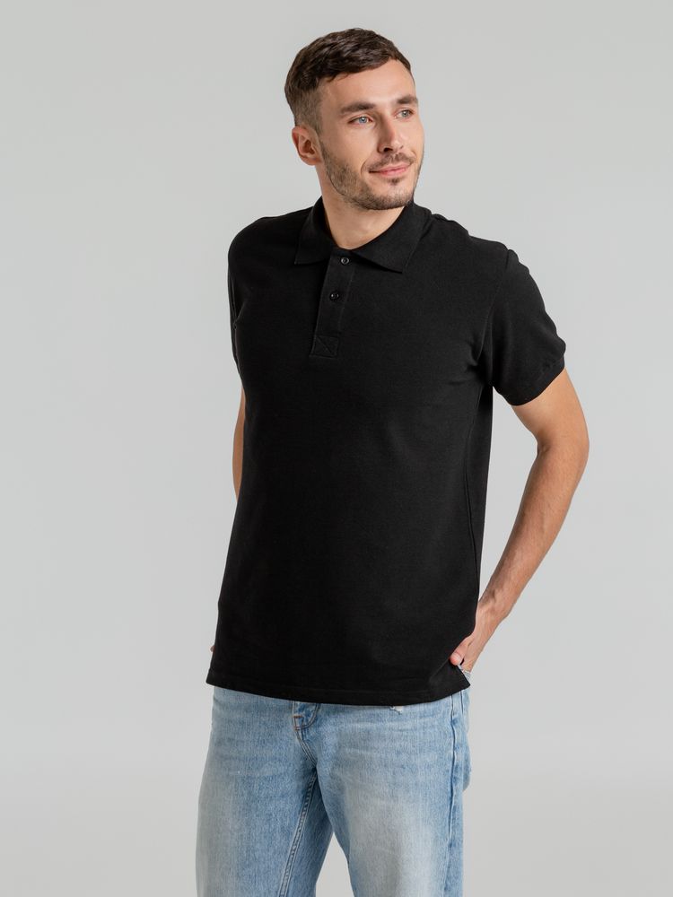 Рубашка поло мужская Virma Premium, черная, размер 3XL