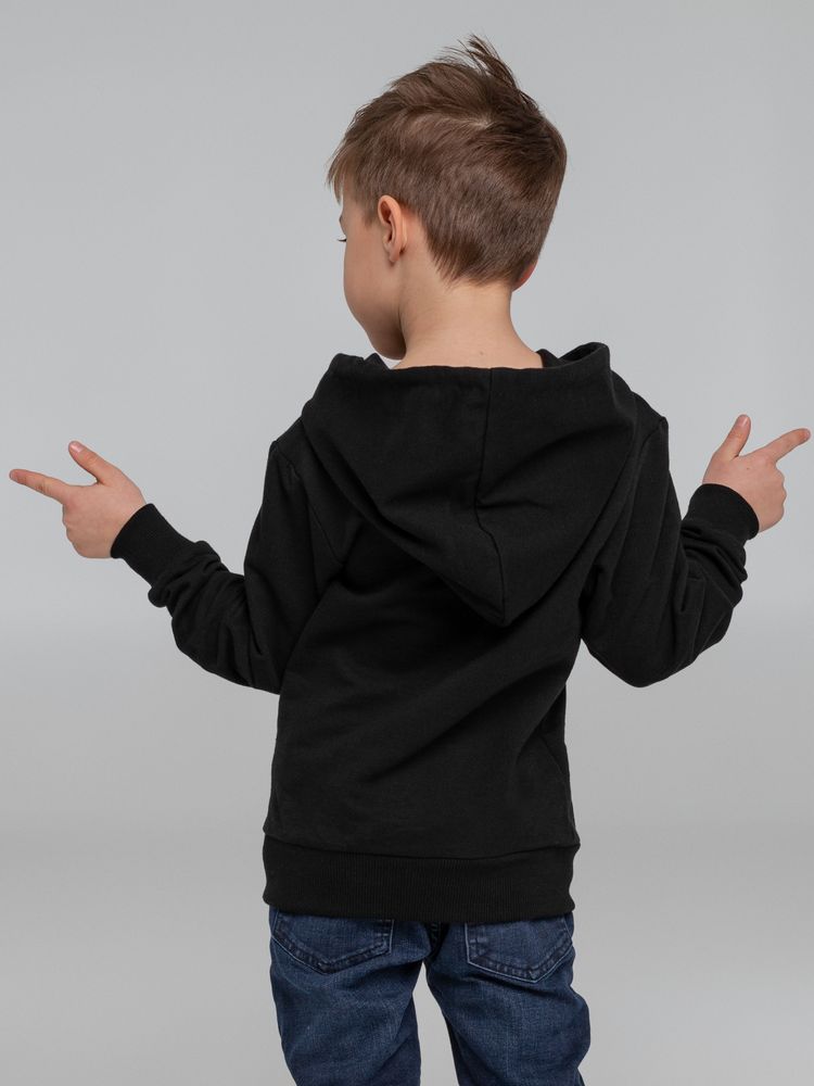 Толстовка с капюшоном детская Kirenga Kids, черная, 6 лет
