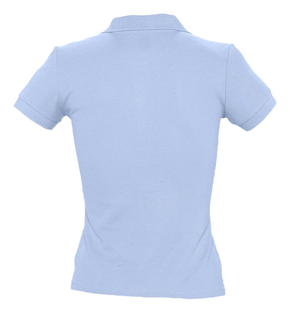 Рубашка поло женская People 210 голубая, размер M