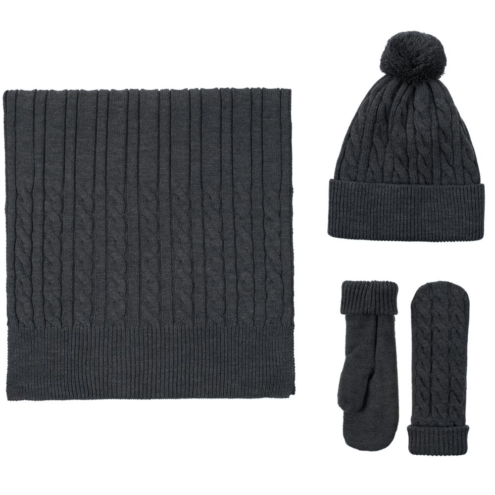 Варежки Heat Trick, темно-серый меланж (асфальт), размер L/XL