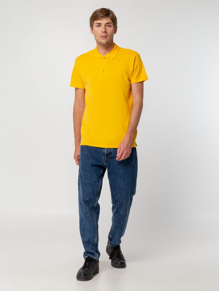 Рубашка поло мужская Summer 170 желтая, размер S