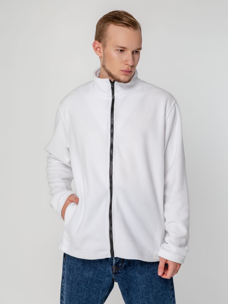 Куртка флисовая унисекс Manakin, белая, размер M/L