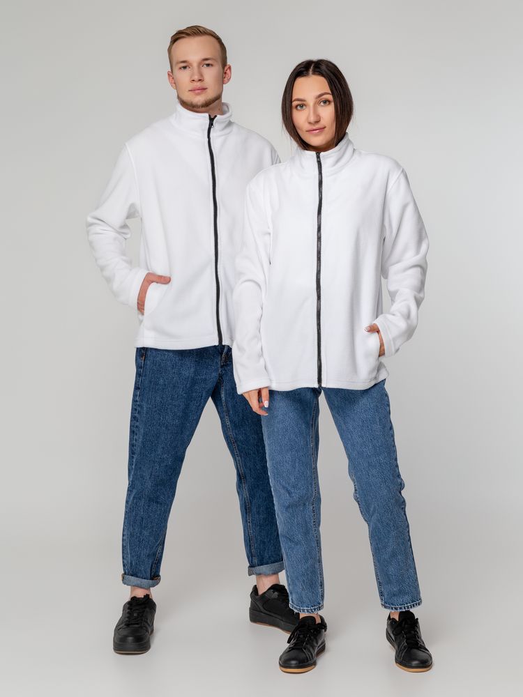 Куртка флисовая унисекс Manakin, белая, размер M/L