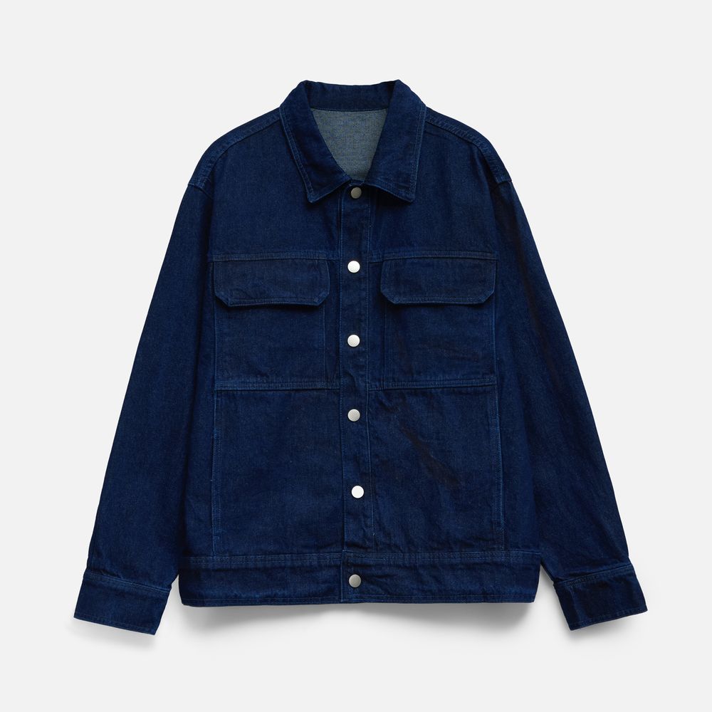 Куртка джинсовая O2, темно-синяя, размер 3XL/4XL