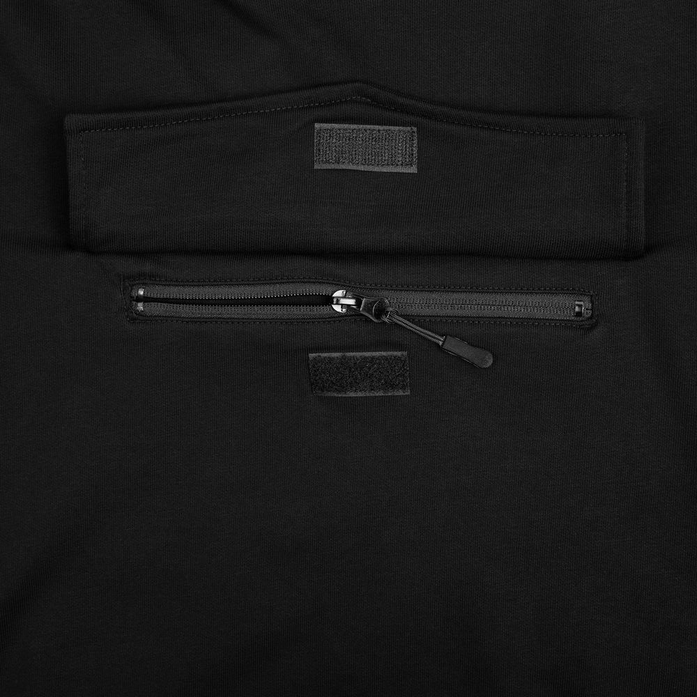 Худи унисекс с карманом на груди Chest Pocket, черное, размер XL/2XL