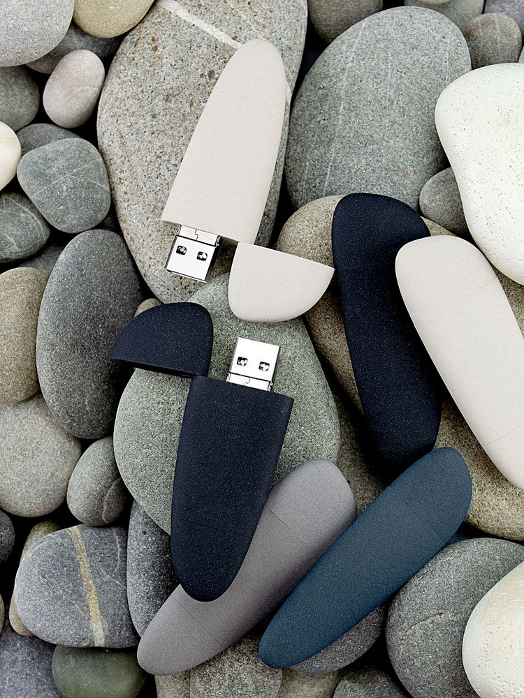 Флешка Pebble Universal, USB 3.0, серая, 64 Гб