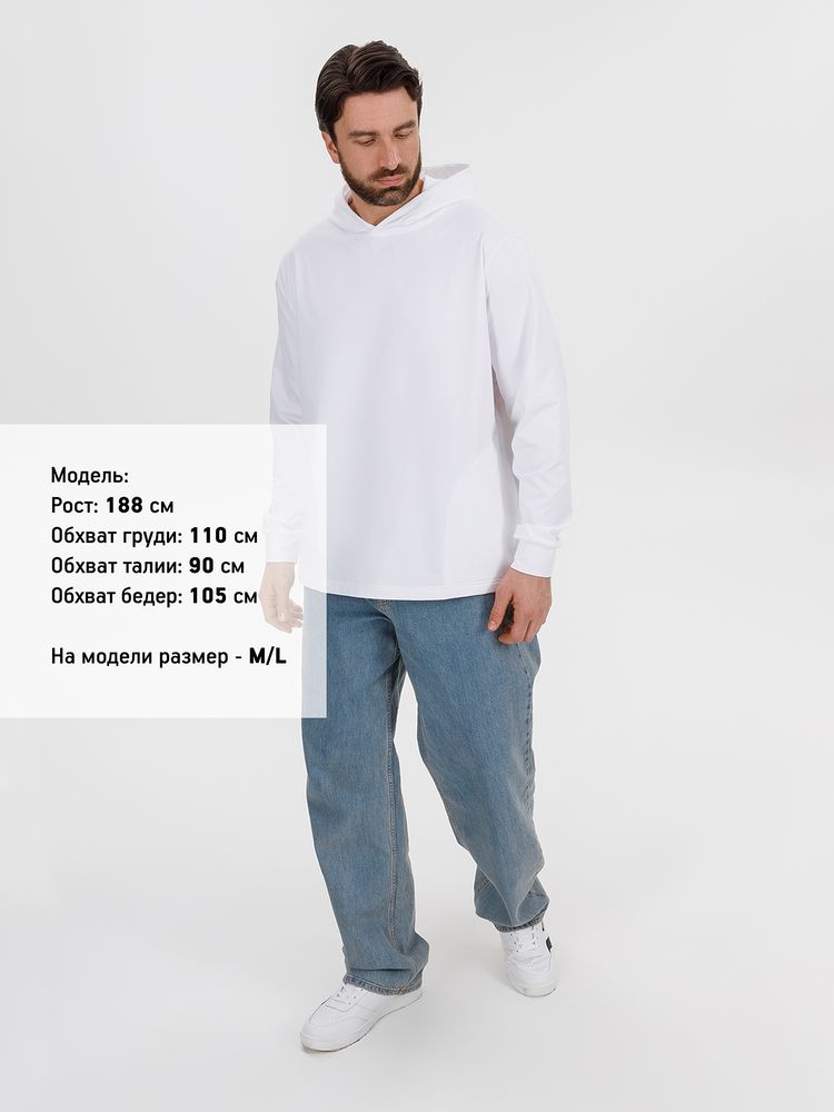 Худи унисекс Morfiss, белое, размер XS/S