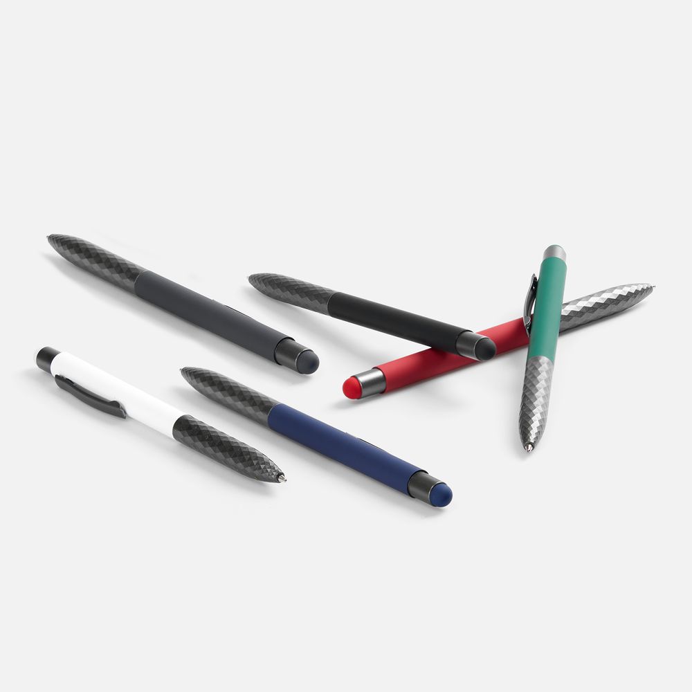 Ручка шариковая Digit Soft Touch со стилусом, белая