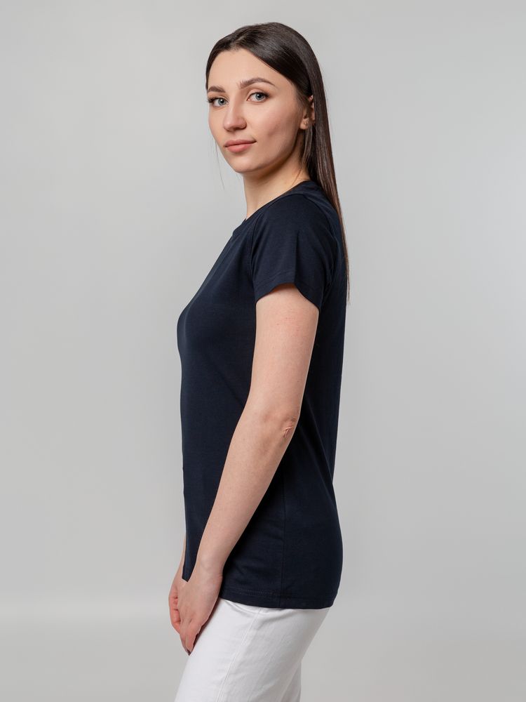 Футболка женская T-bolka Stretch Lady, темно-синяя (navy), размер L