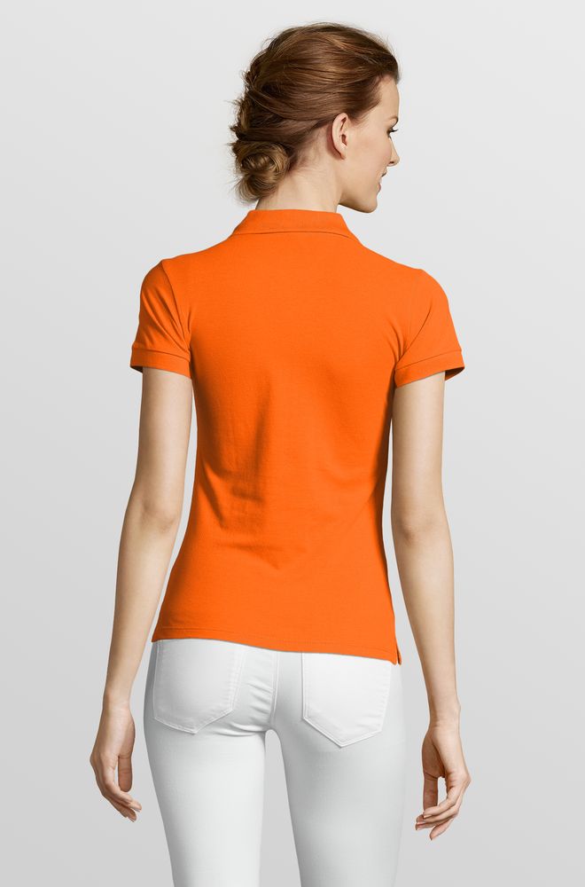 Рубашка поло женская People 210 оранжевая, размер L