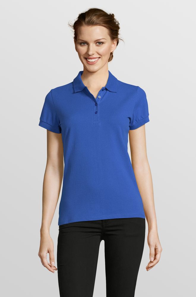 Рубашка поло женская People 210 ярко-синяя (royal), размер M
