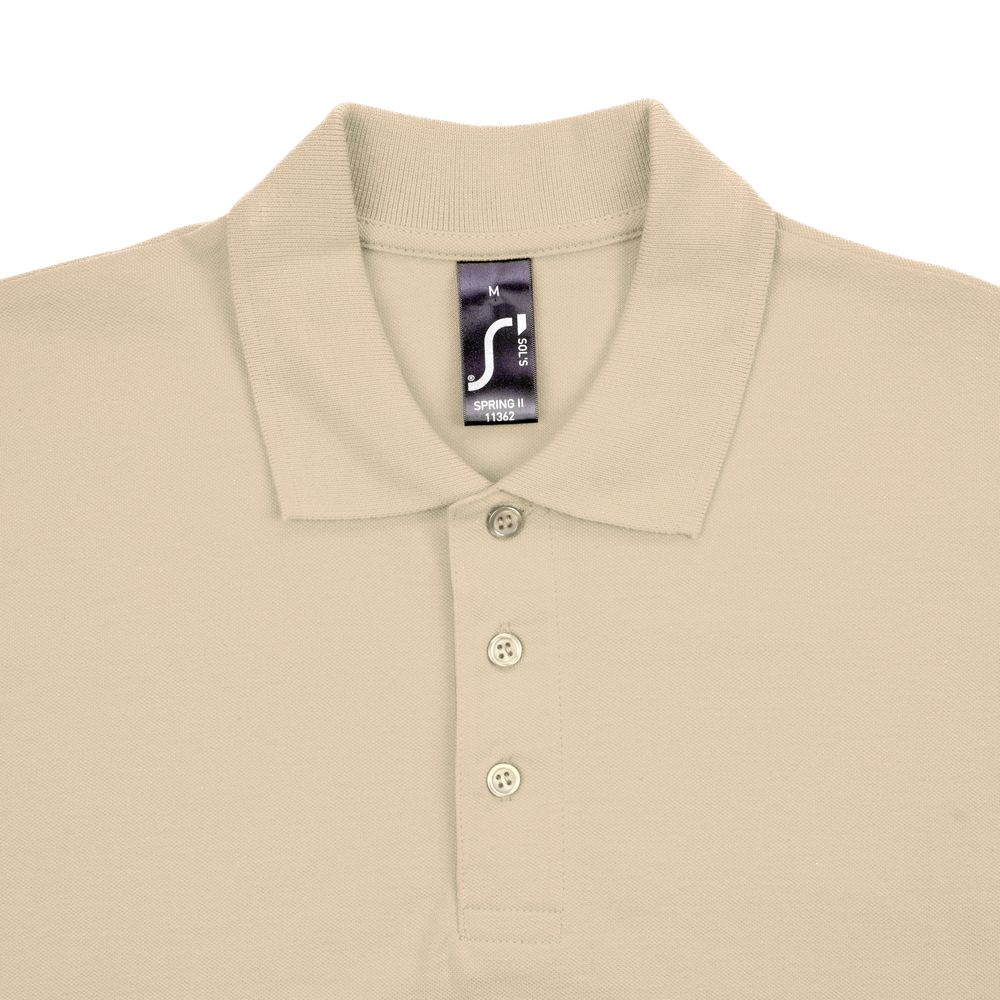 Рубашка поло мужская Spring 210 бежевая, размер L