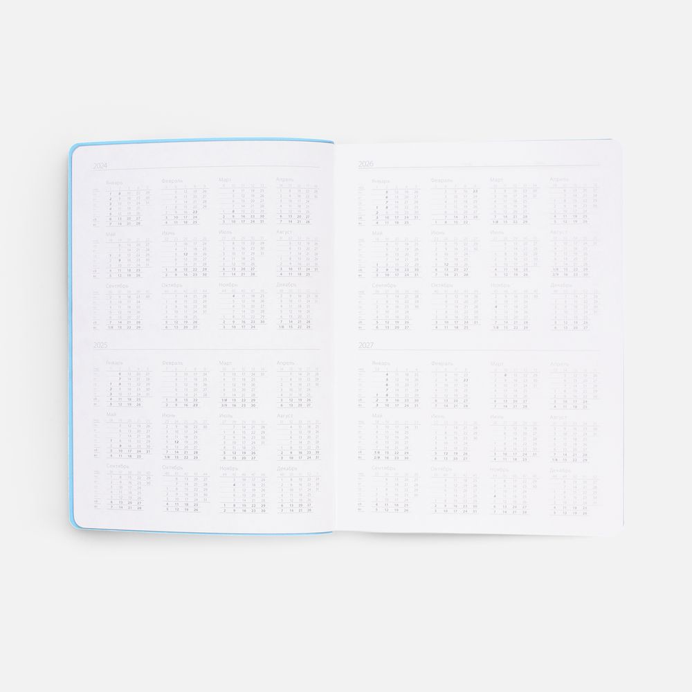 Ежедневник Flexpen Shall, недатированный, голубой