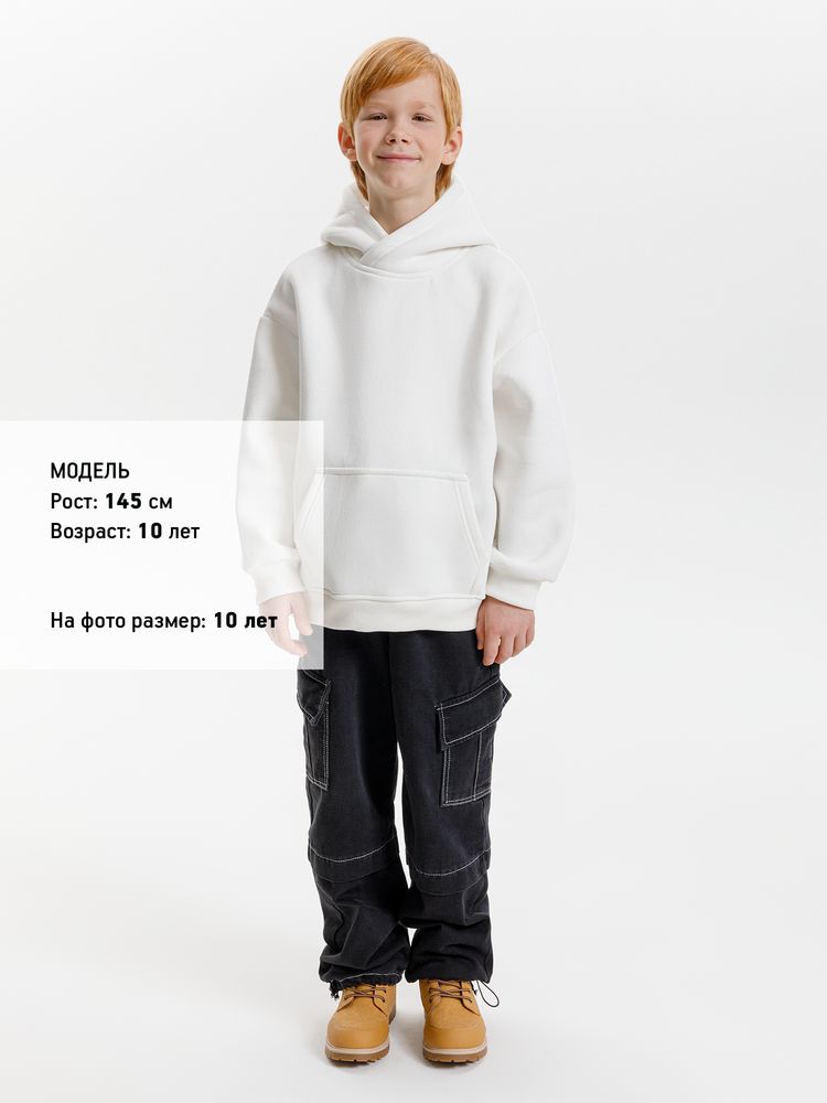 Худи детское оверсайз Junipero, молочное, 14 лет