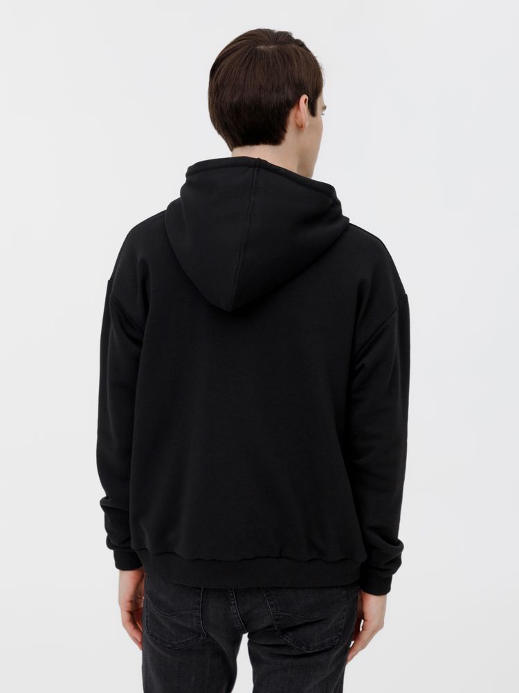 Толстовка унисекс оверсайз на молнии Zippy Terry, черная, размер M/L