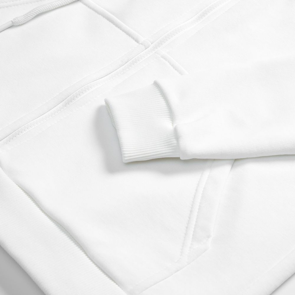 Толстовка унисекс оверсайз на молнии Zippy Terry, белая, размер XL/XXL