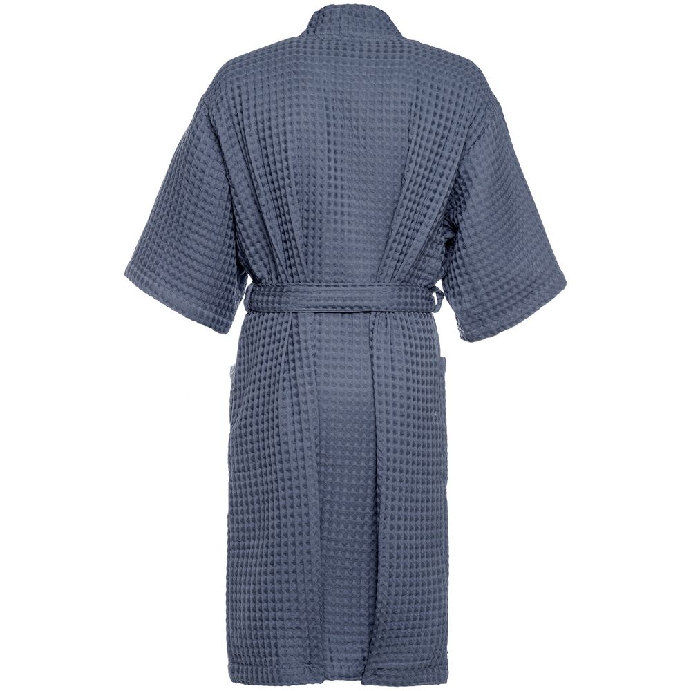 Халат вафельный мужской Boho Kimono, темно-серый (графит), размер XL (52-54)