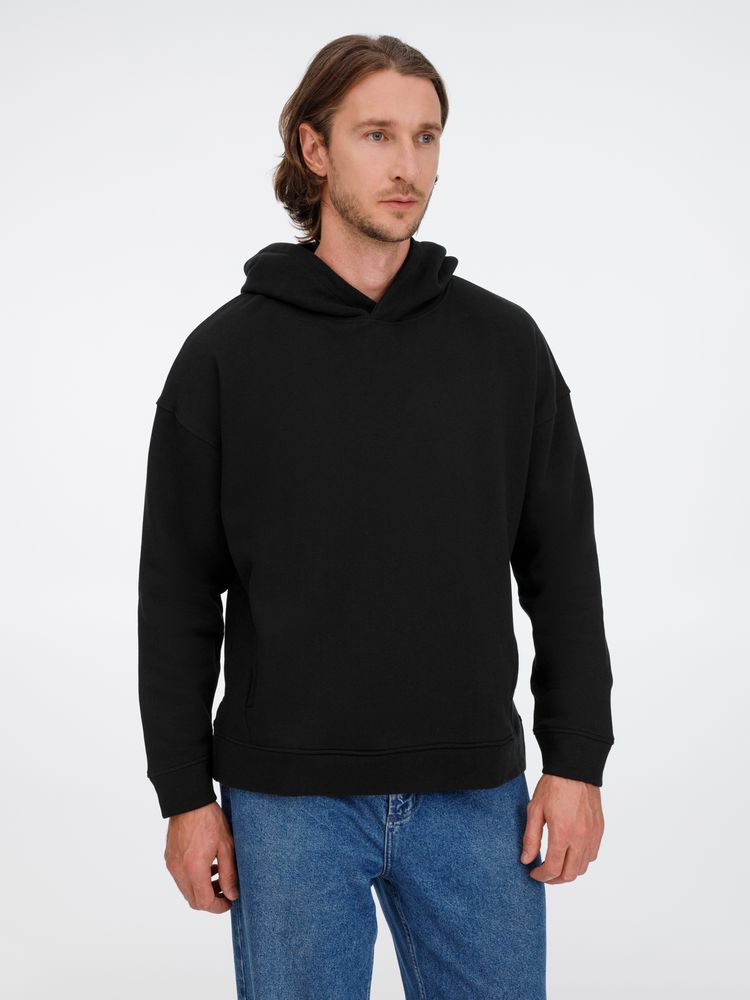 Худи оверсайз унисекс Tolla, черное, размер XS/S