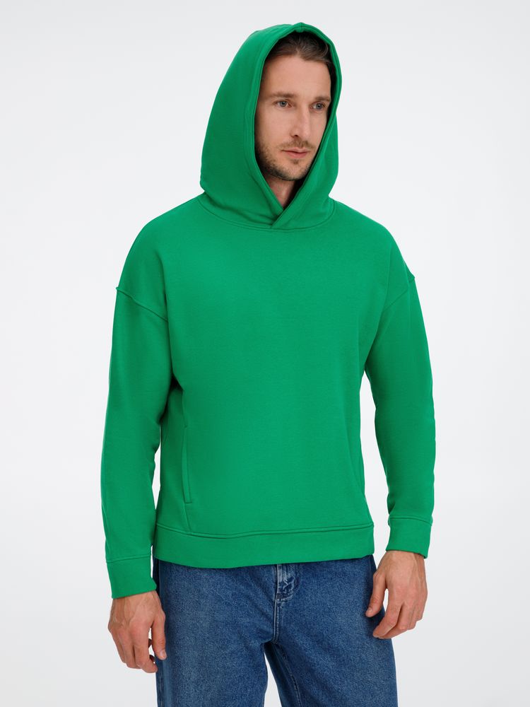 Худи оверсайз унисекс Tolla, зеленое, размер XL/2XL
