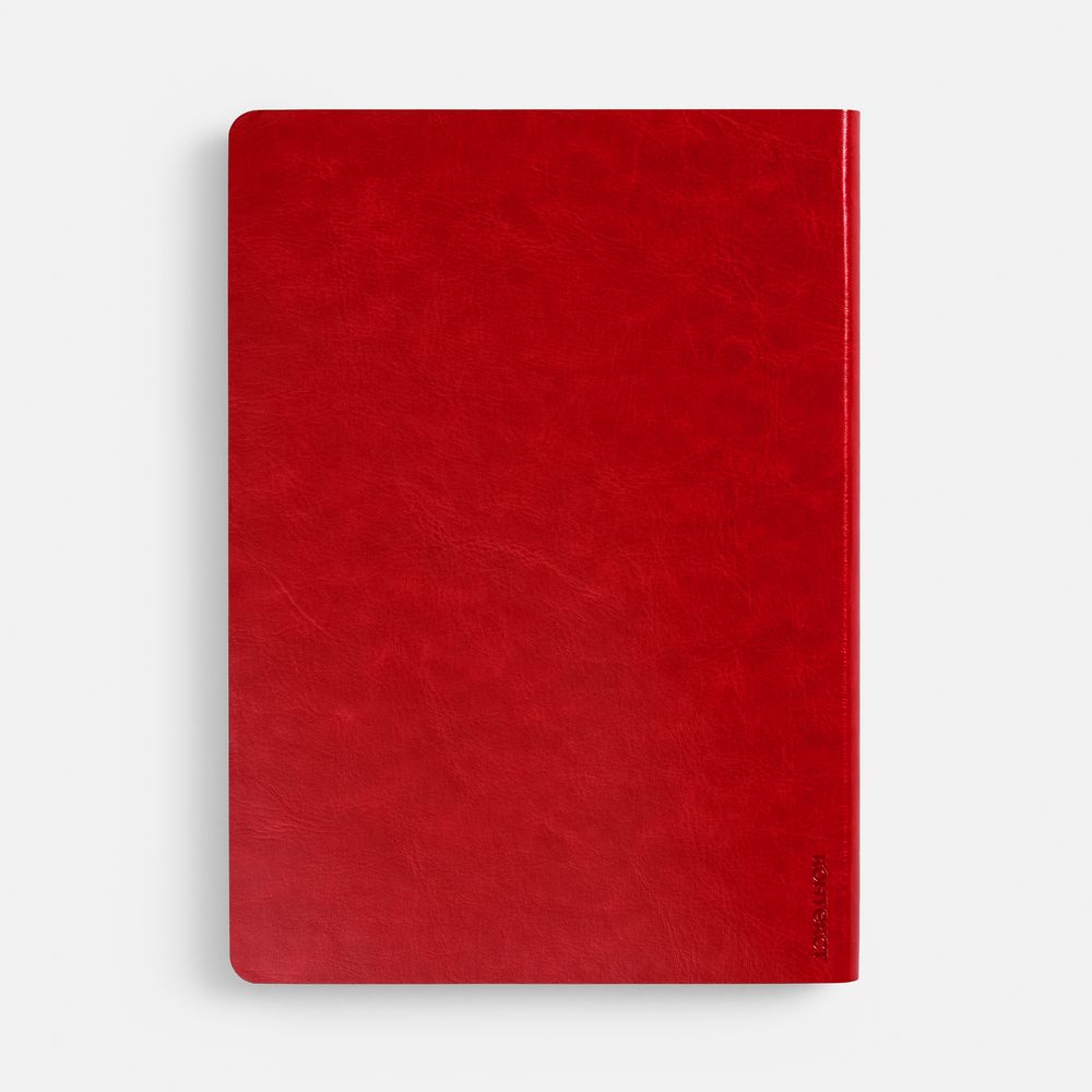 Ежедневник Nebraska Flex, недатированный, красный с серебристым