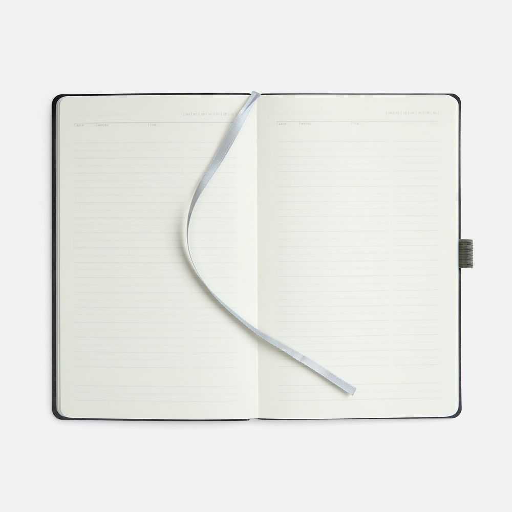 Ежедневник Lungo, недатированный, серый