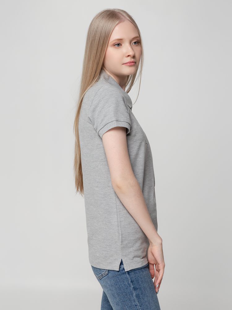 Рубашка поло женская Virma lady, серый меланж, размер S