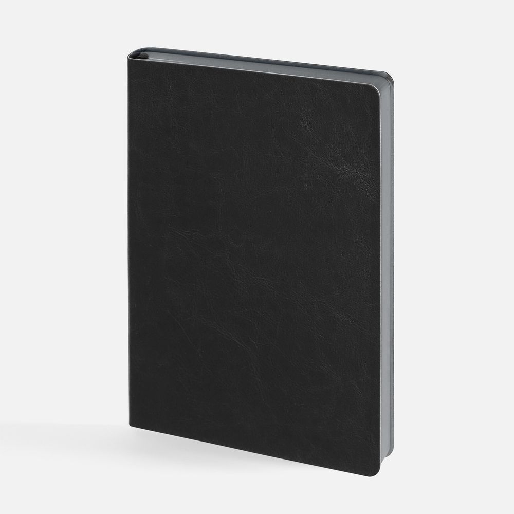 Ежедневник Doppio, недатированный, черный с серым