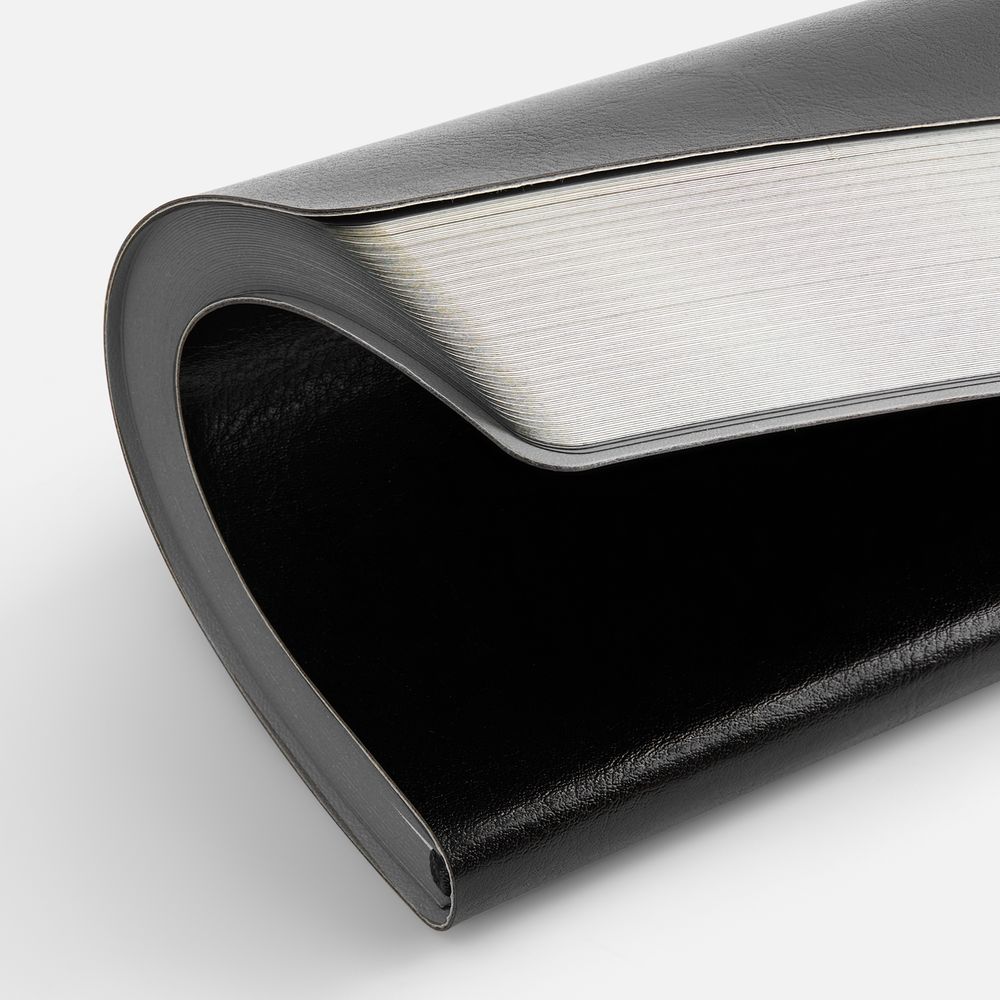 Ежедневник Doppio, недатированный, черный с серым