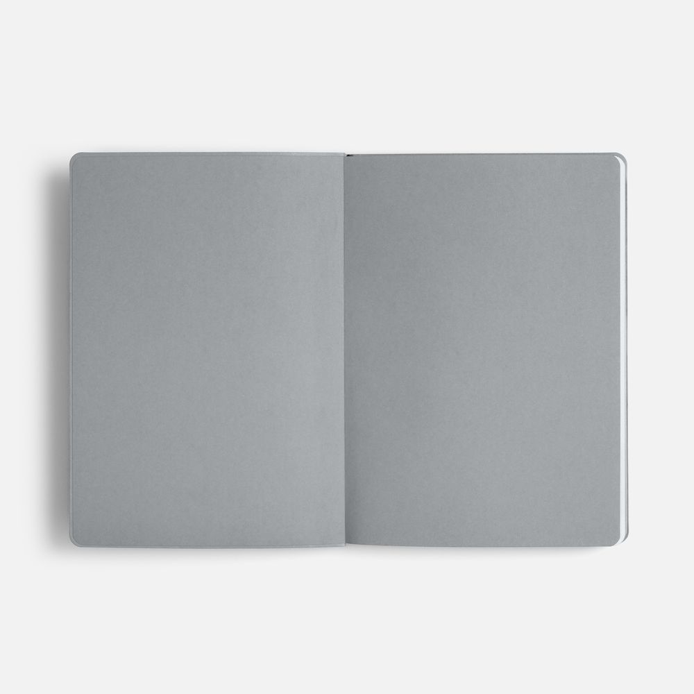 Ежедневник Doppio, недатированный, черный с серым