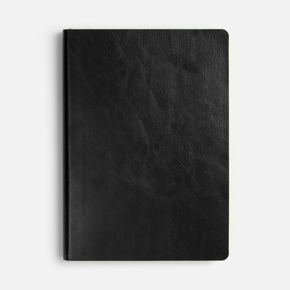 Ежедневник Doppio, недатированный, черный с желтым