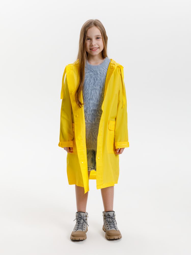 Дождевик детский RainDrop Kids, желтый, 12 лет (рост 142-152)