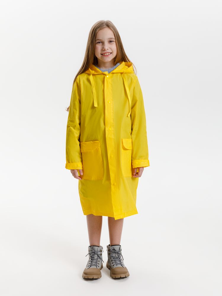 Дождевик детский RainDrop Kids, желтый, 12 лет (рост 142-152)