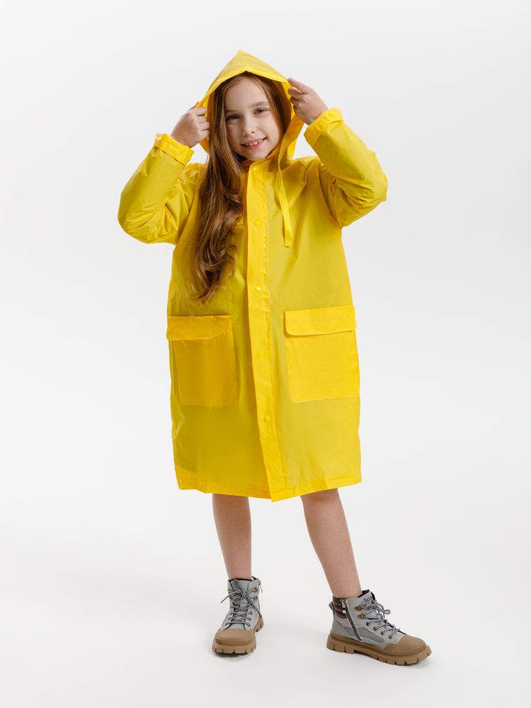 Дождевик детский RainDrop Kids, желтый, 12 лет (рост 142-152)