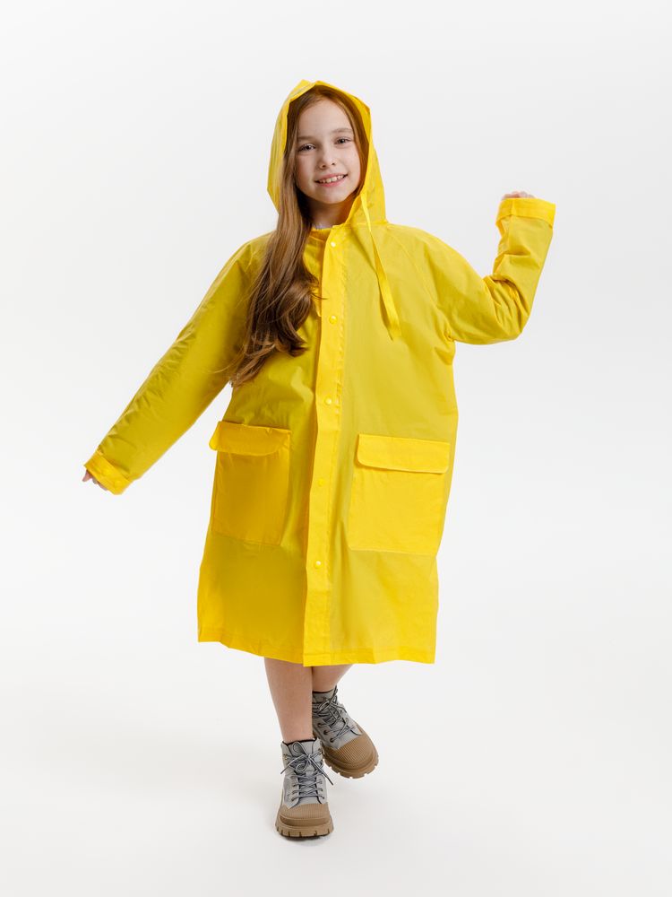 Дождевик детский RainDrop Kids, желтый, 12 лет (рост 142-152)