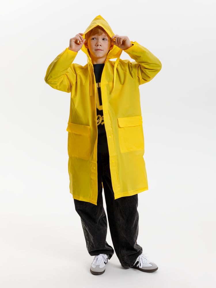 Дождевик детский RainDrop Kids, желтый, 12 лет (рост 142-152)