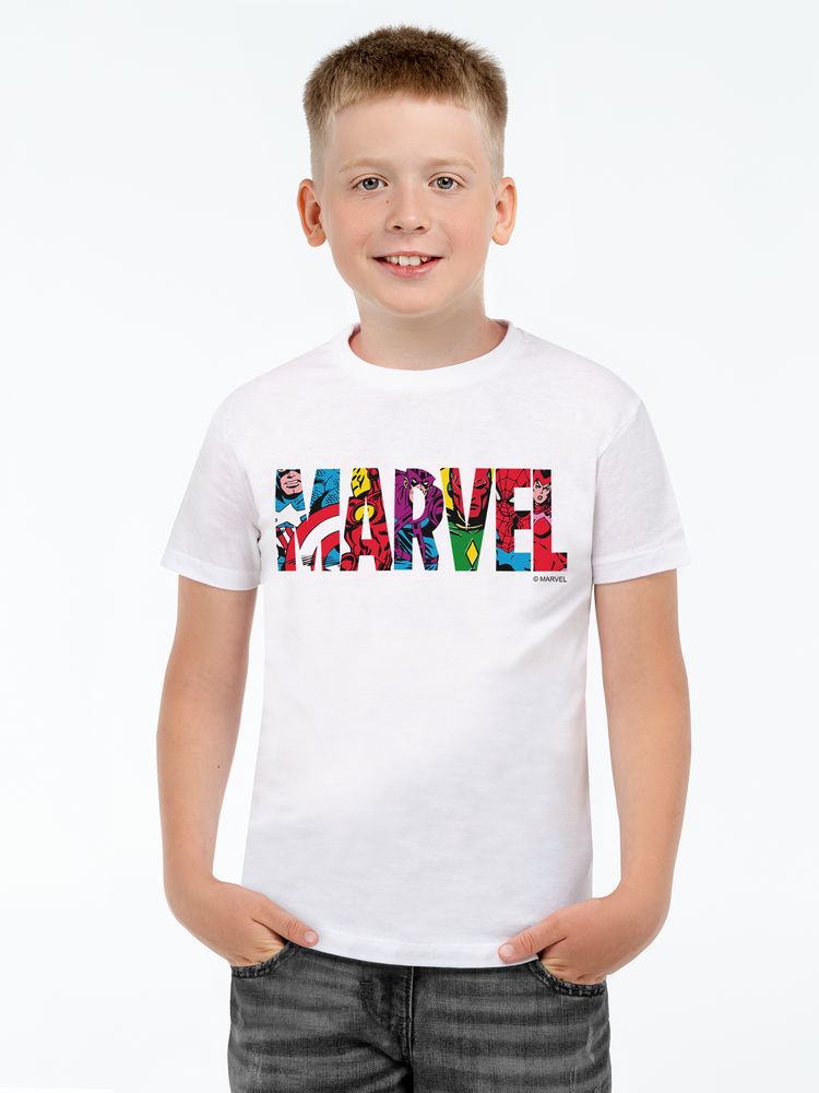 Футболка детская Marvel Avengers, белая, на рост 130-140 см (10 лет)