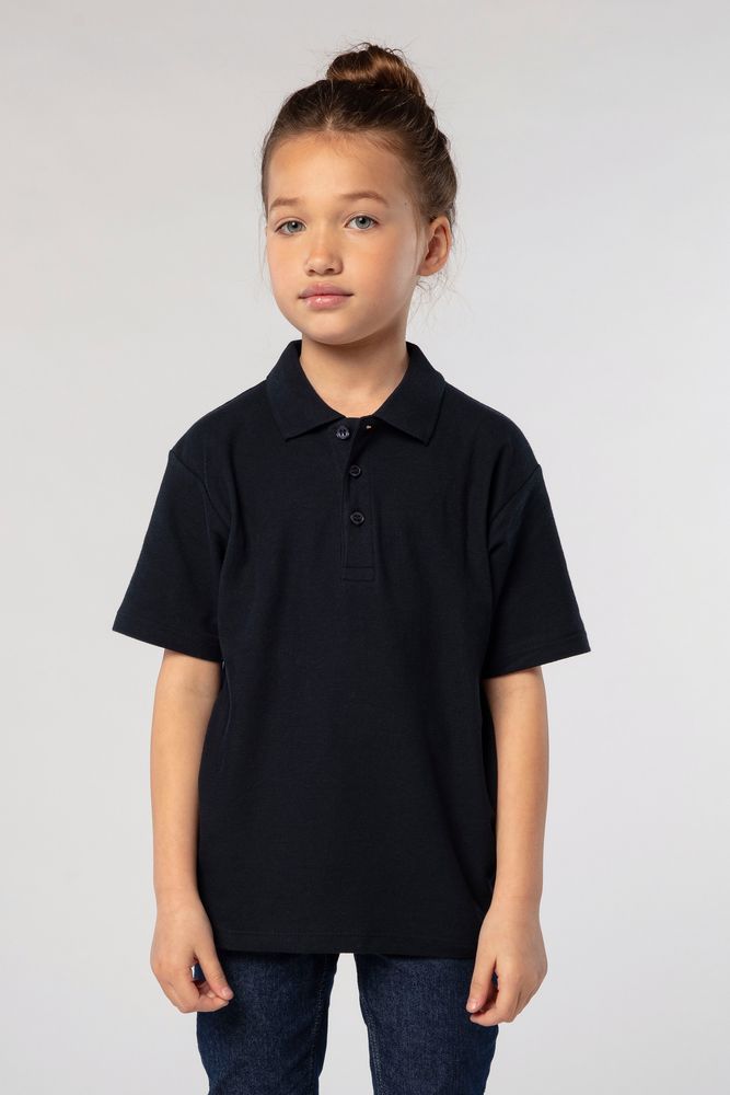 Рубашка поло детская Summer II Kids, ярко-синяя, на рост 118-128 см