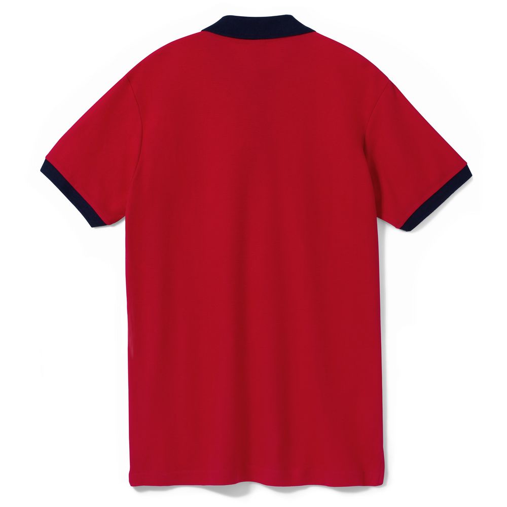 Рубашка поло Prince 190, красная с темно-синим, размер S