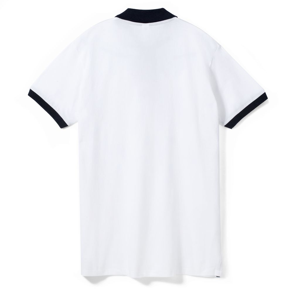 Рубашка поло Prince 190 белая с темно-синим , размер L