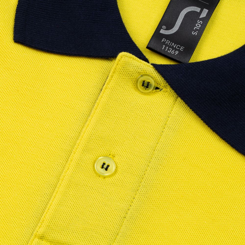 Рубашка поло Prince 190, желтая с темно-синим, размер XXL