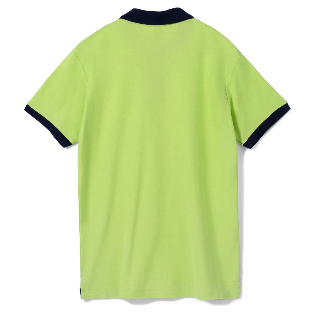 Рубашка поло Prince 190 зеленое яблоко с темно-синим, размер XL
