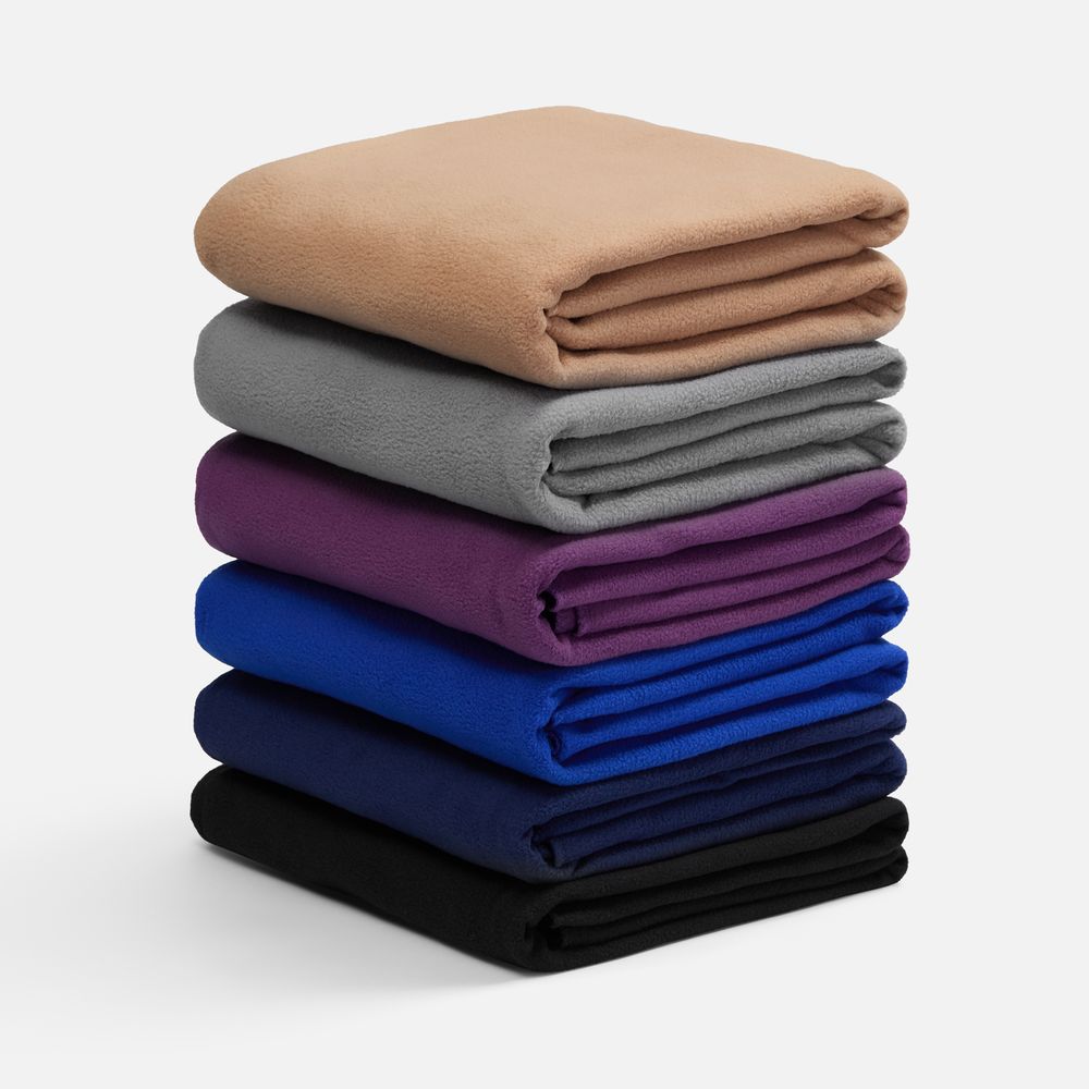 Флисовый плед Warm&Peace, синий