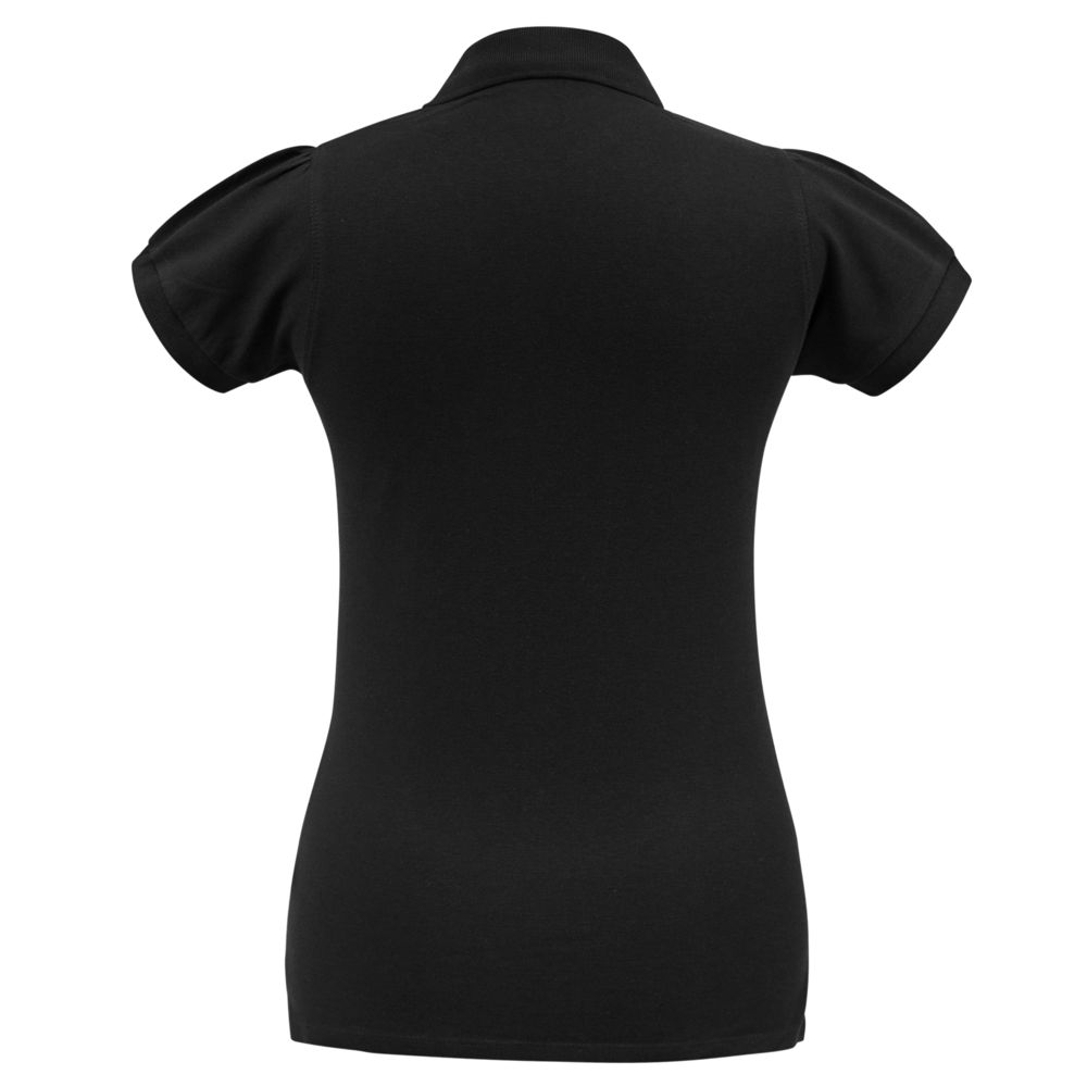 Рубашка поло женская Heavymill черная, размер S