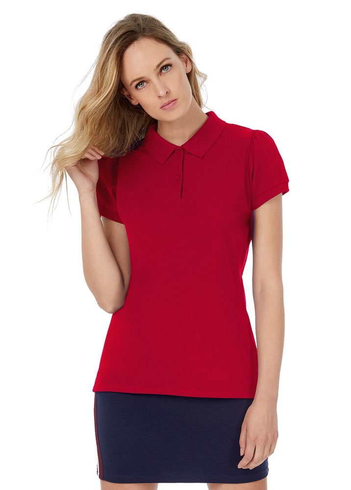 Рубашка поло женская Heavymill красная, размер XXL