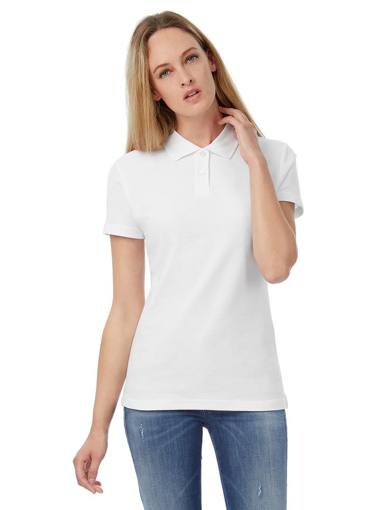 Рубашка поло женская ID.001 белая, размер S